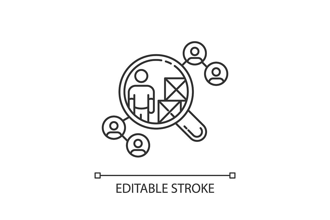 Production process pixel perfect linear icons set