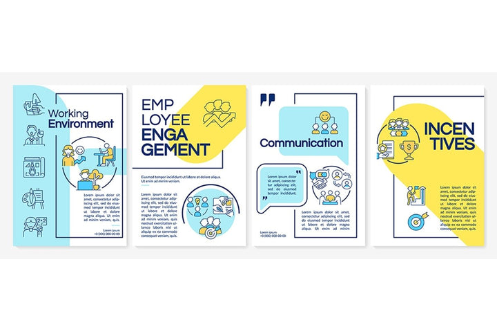 Productive office brochure template set