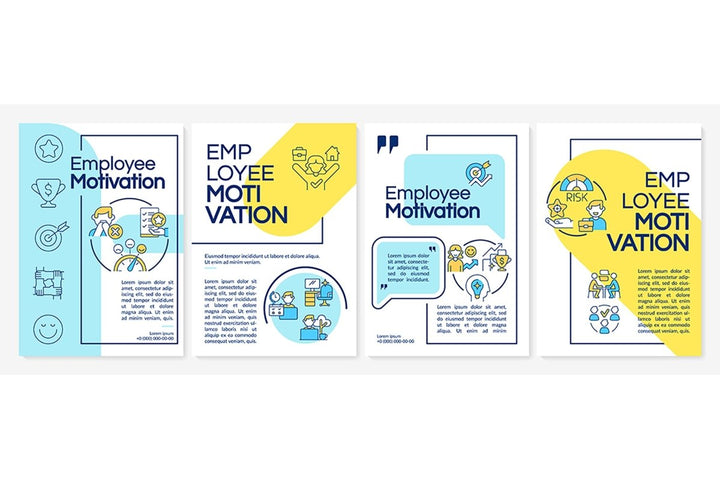 Productive office brochure template set