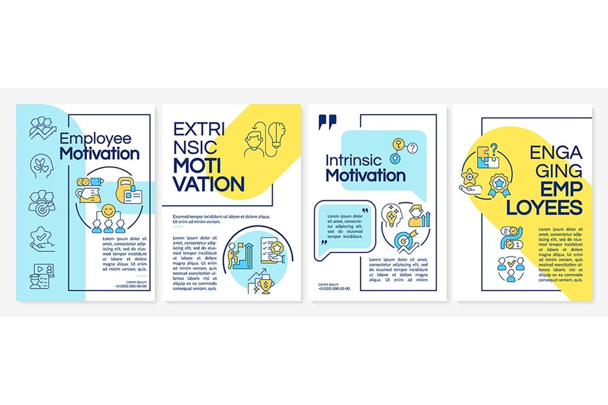 Productive office brochure template set