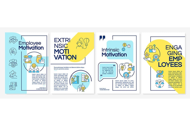 Productive office brochure template set