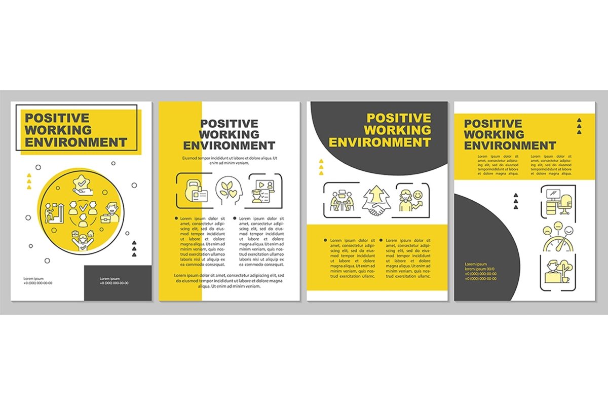 Productive office brochure template set