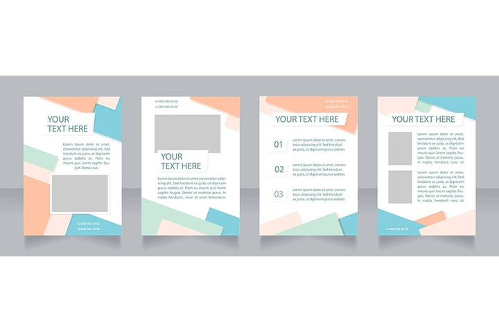 Promo blank brochure layout design set