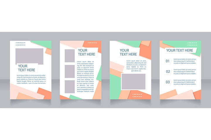Promo blank brochure layout design set