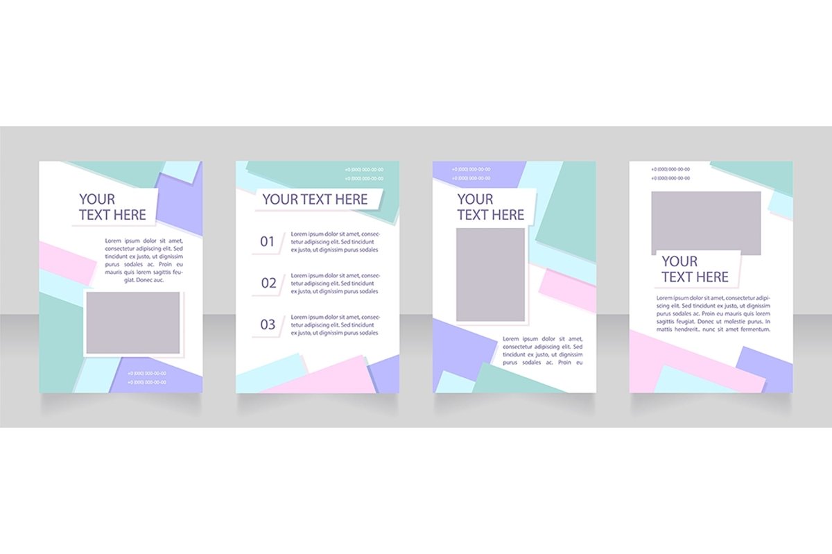 Promo blank brochure layout design set