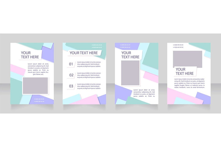 Promo blank brochure layout design set