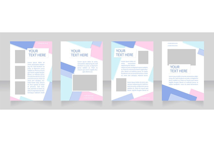 Promo blank brochure layout design set