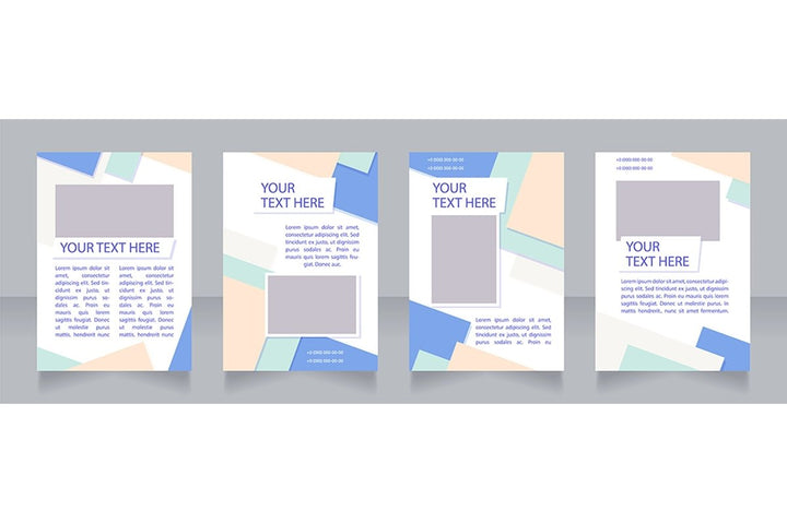 Promo blank brochure layout design set