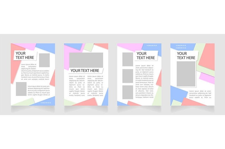 Promo blank brochure layout design set