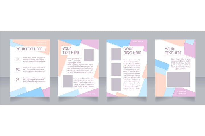 Promo blank brochure layout design set