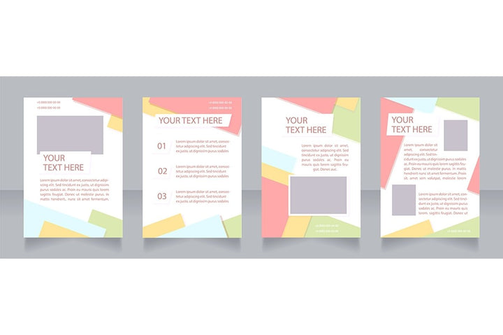 Promo blank brochure layout design set