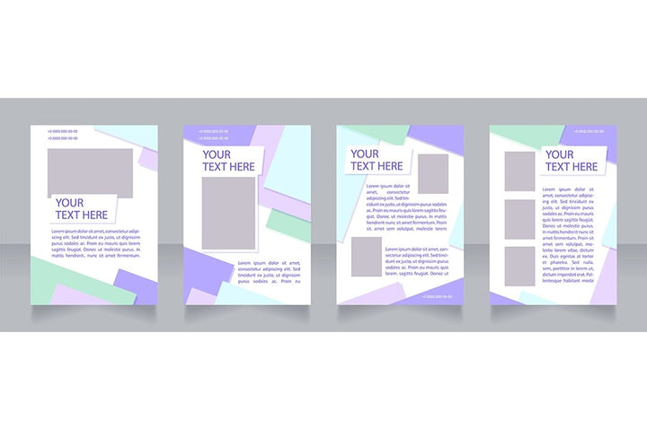 Promo blank brochure layout design set