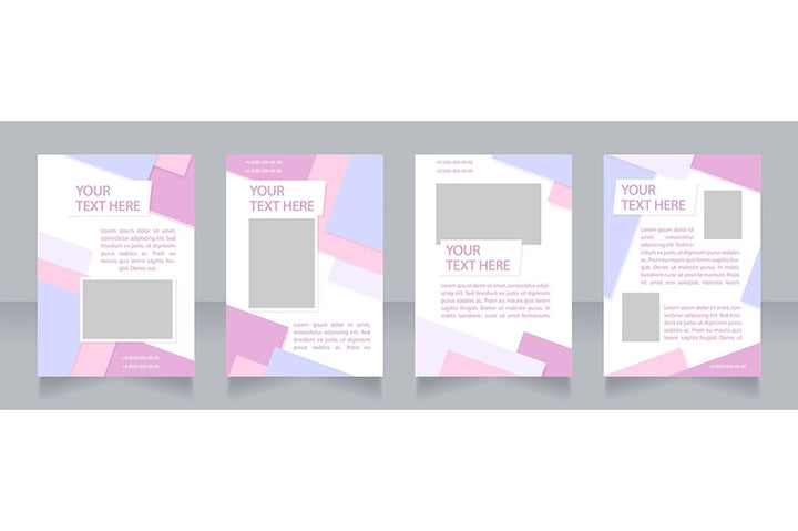 Promo blank brochure layout design set