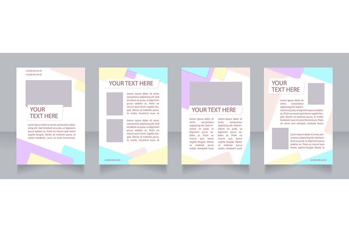 Promo blank brochure layout design set