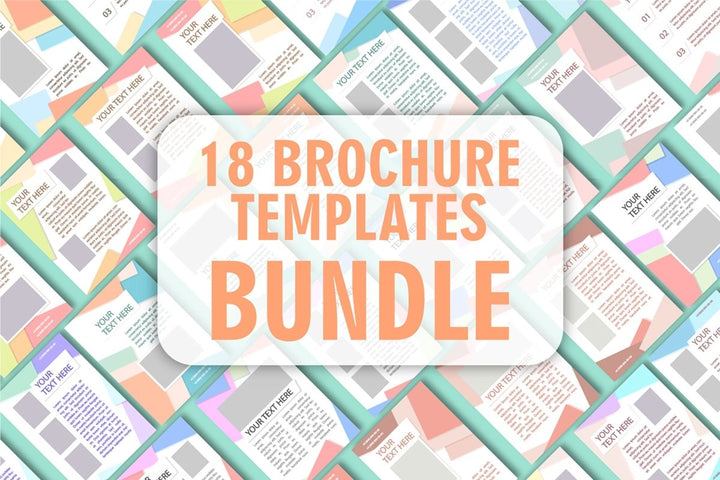 Promo blank brochure layout design set