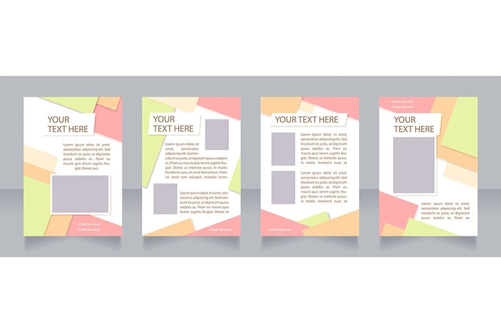 Promo blank brochure layout design set