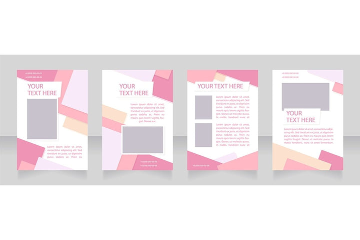 Promo blank brochure layout design set