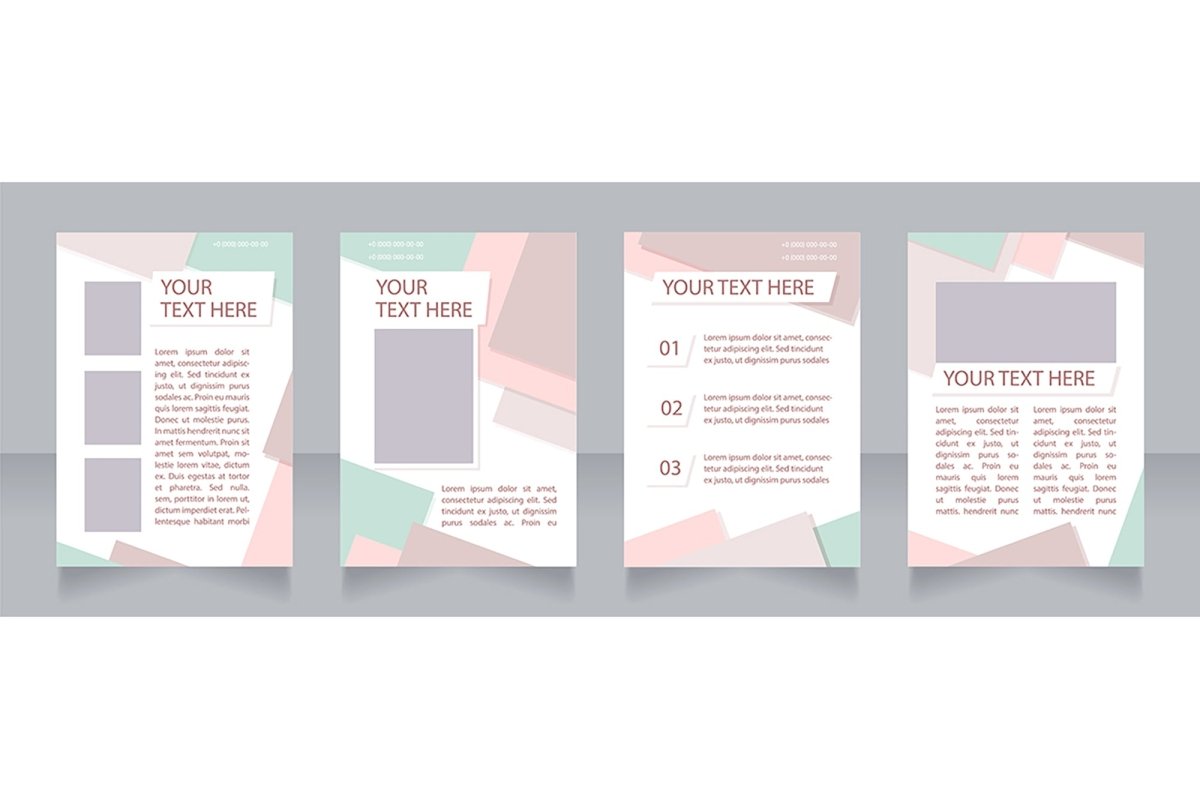 Promo blank brochure layout design set
