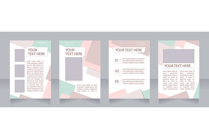 Promo blank brochure layout design set
