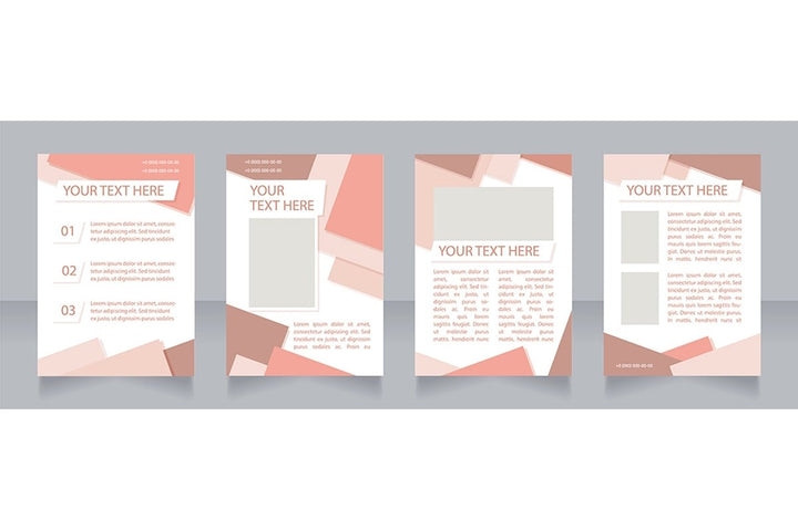 Promo blank brochure layout design set