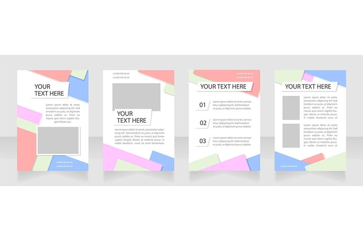 Promo blank brochure layout design set