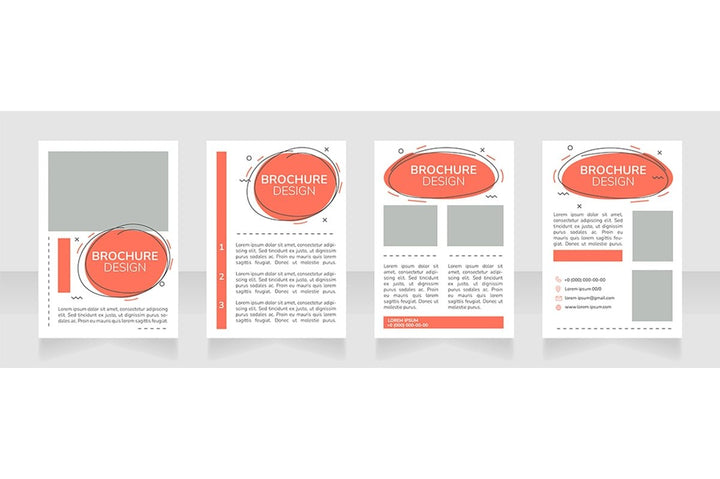 Promo campaign brochure layout design bundle
