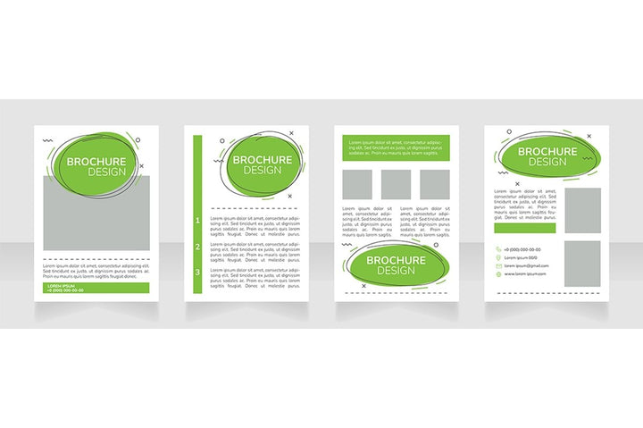 Promo campaign brochure layout design bundle