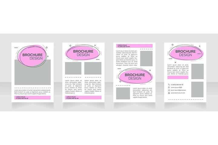 Promo campaign brochure layout design bundle
