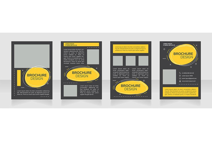 Promo campaign brochure layout design bundle