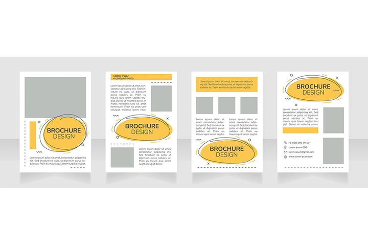 Promo campaign brochure layout design bundle