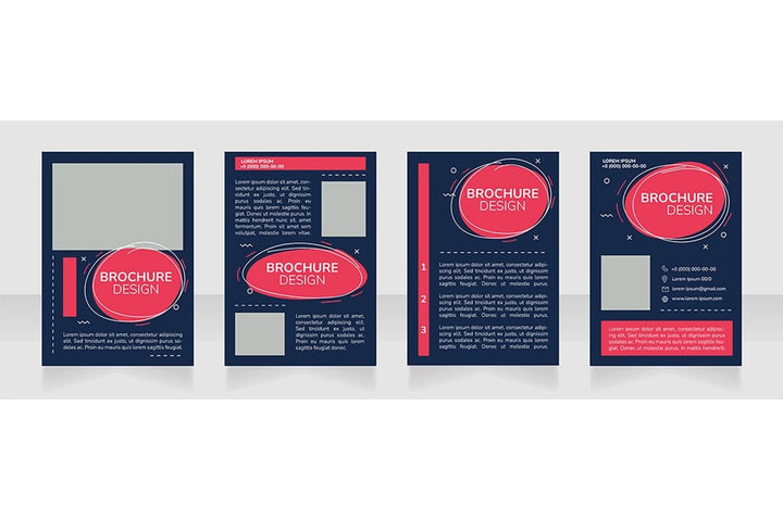 Promo campaign brochure layout design bundle