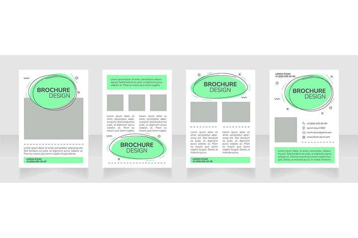 Promo campaign brochure layout design bundle
