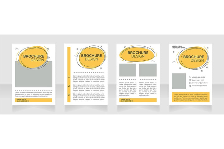 Promo campaign brochure layout design bundle