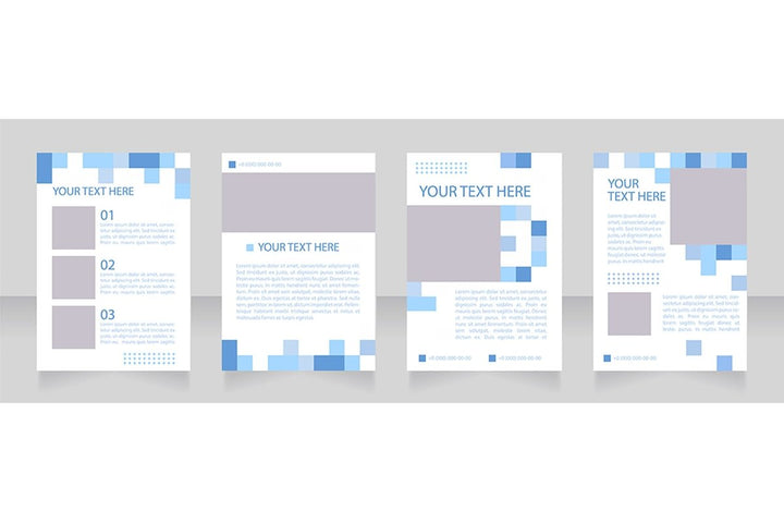 Promotion blank brochure layout design template set