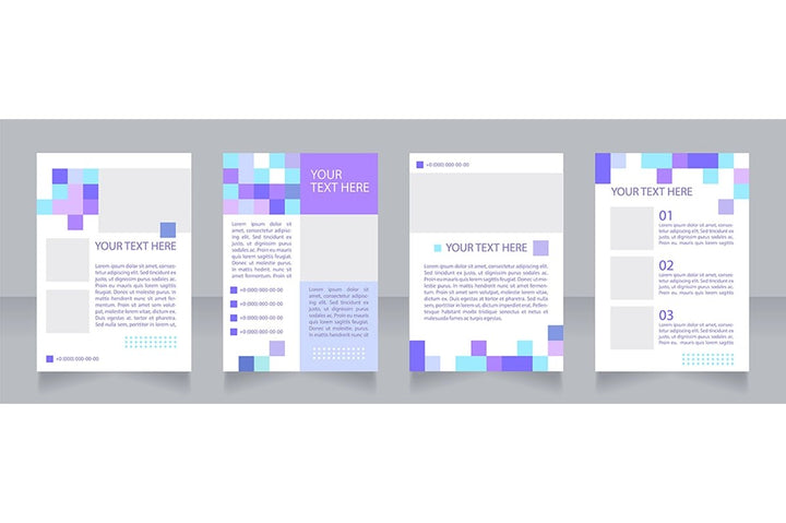 Promotion blank brochure layout design template set