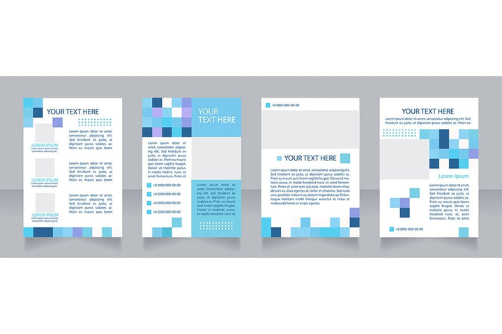 Promotion blank brochure layout design template set