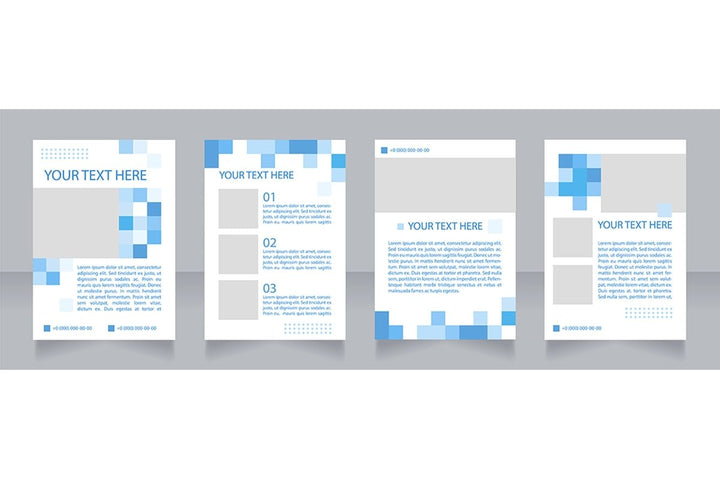 Promotion blank brochure layout design template set