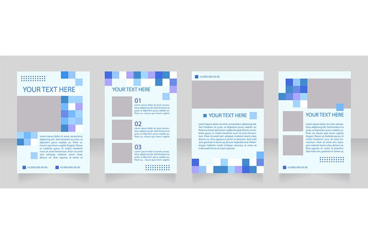 Promotion blank brochure layout design template set