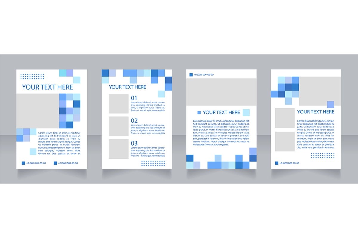 Promotion blank brochure layout design template set