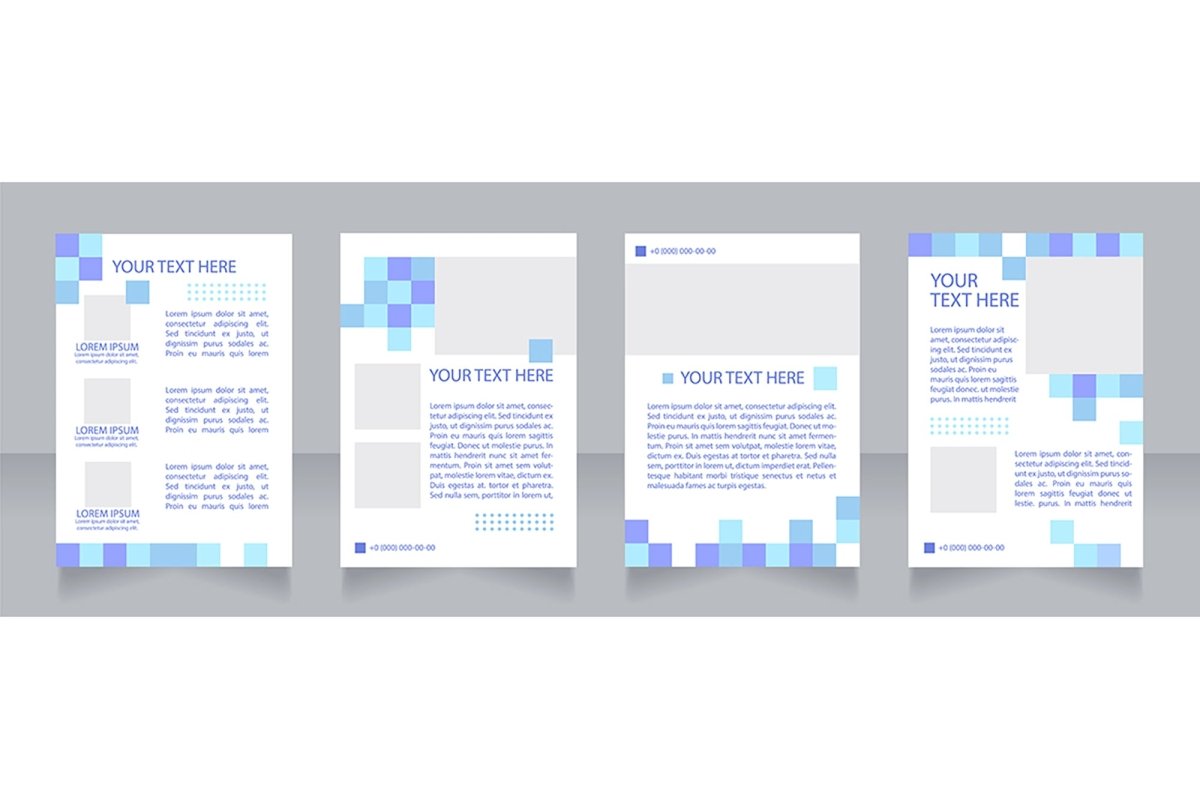Promotion blank brochure layout design template set