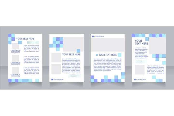 Promotion blank brochure layout design template set