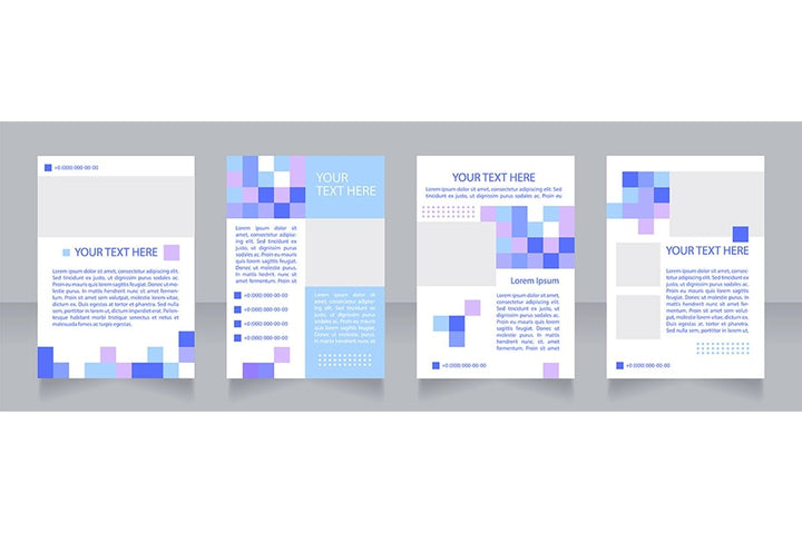 Promotion blank brochure layout design template set