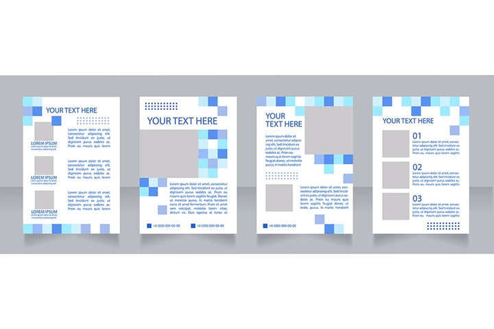 Promotion blank brochure layout design template set