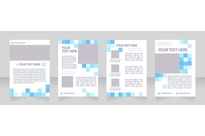 Promotion blank brochure layout design template set