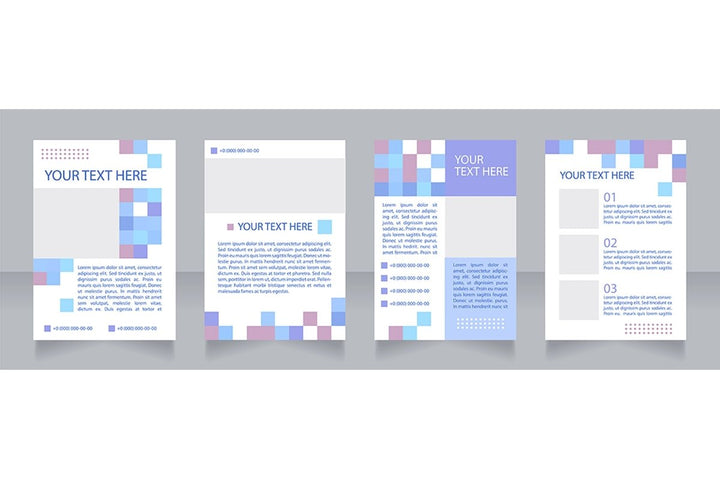 Promotion blank brochure layout design template set