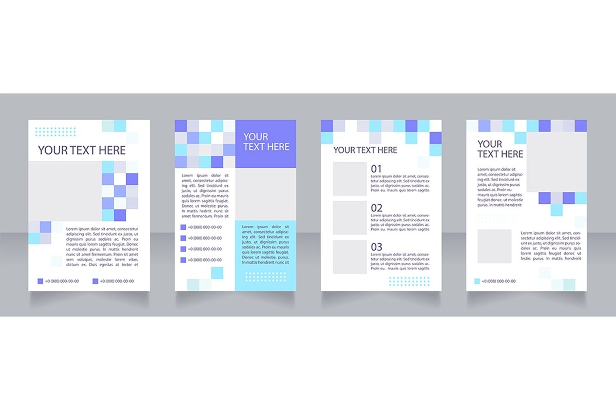 Promotion blank brochure layout design template set