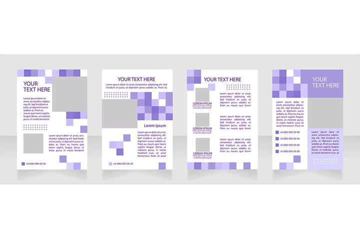 Promotion blank brochure layout design template set