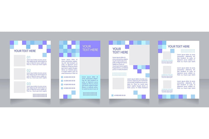 Promotion blank brochure layout design template set