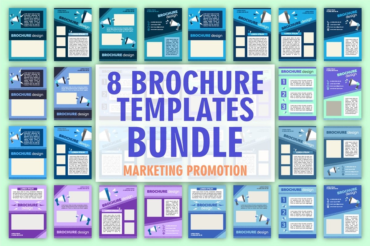 Promotional campaign brochure design bundle