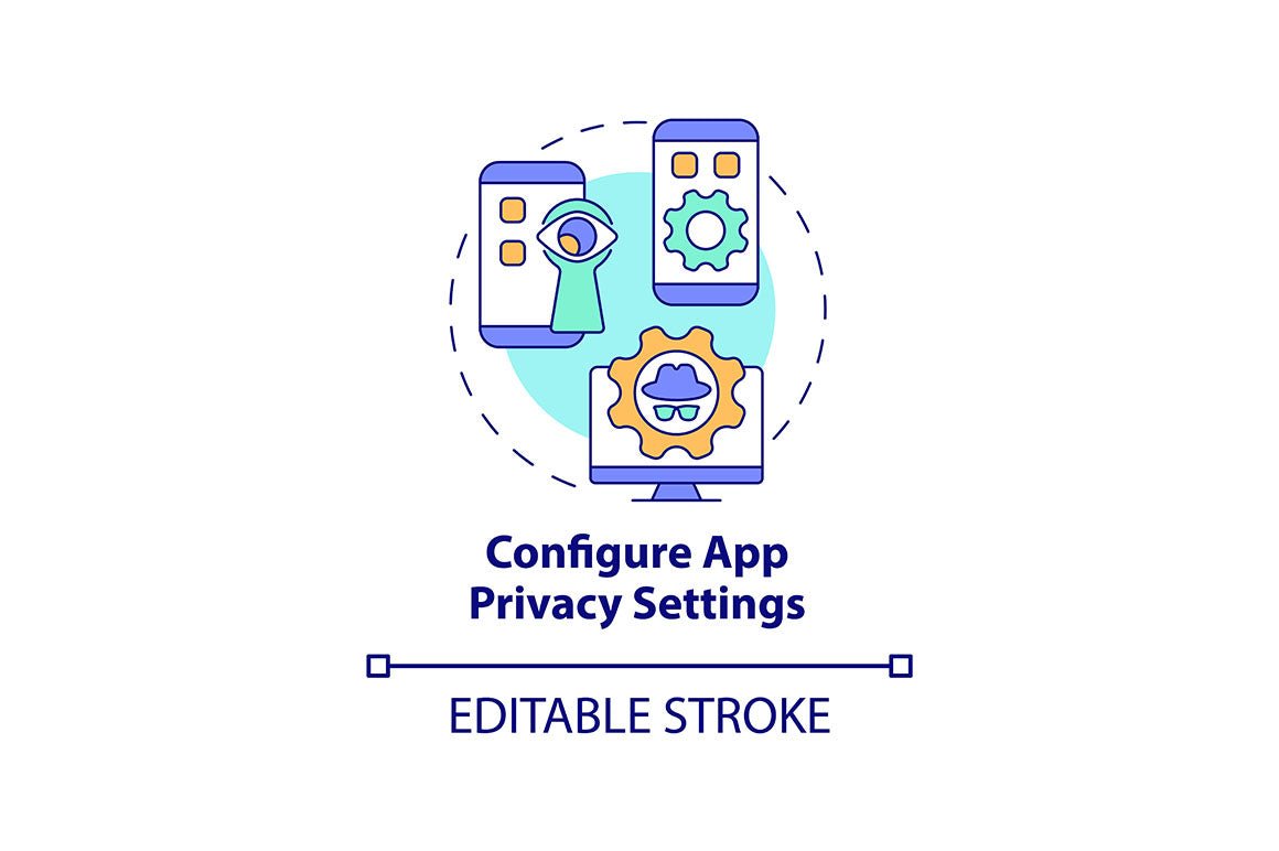 Protecting Privacy Online Icons Bundle